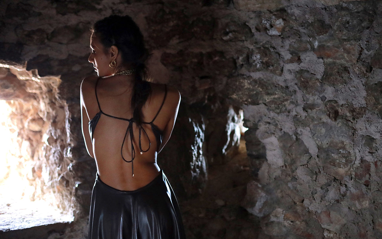 Model Posing Inside Cave