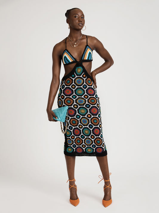 MEADOW CUTOUT MIDI DRESS
