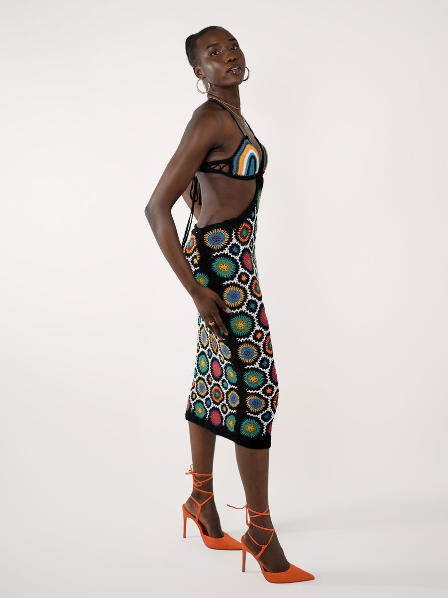 MEADOW CUTOUT MIDI DRESS