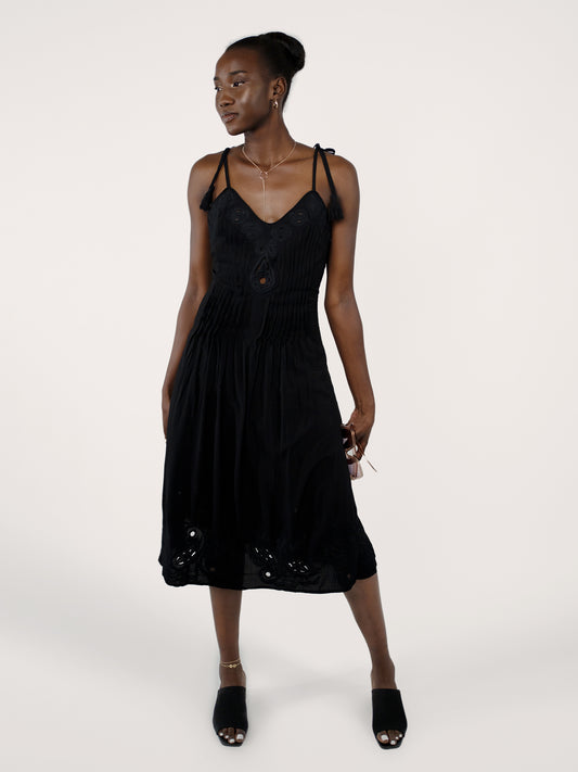 DREAMSCAPE EMBROIDERED MIDI DRESS
