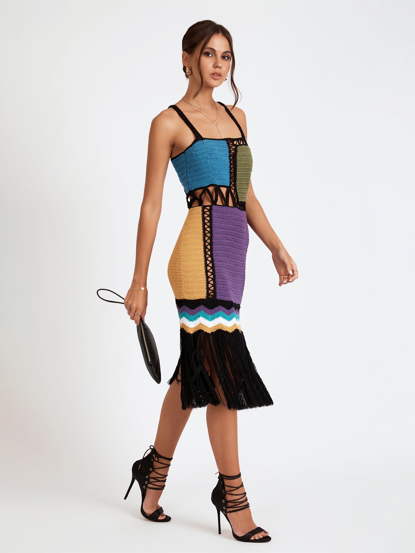INDIAN SUMMER FRINGE MIDI DRESS