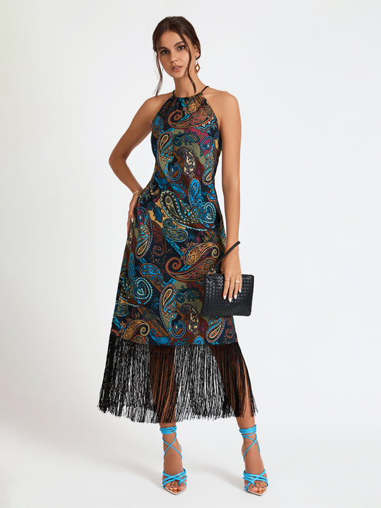 SPELLBOUND HALTER MIDI DRESS